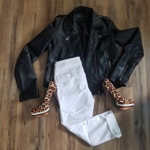 Black leather jacket